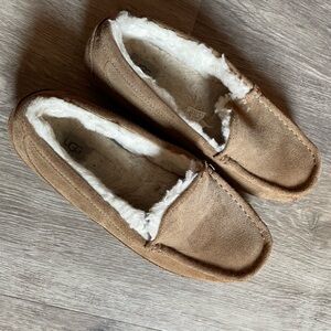 UGG Australia Bow Bella Moc Leather Slippers Slip on Shoes US 6